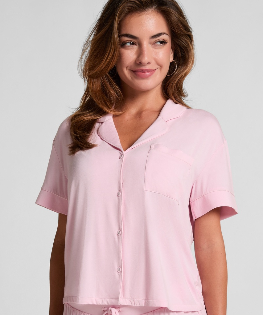 Veste à manches courtes en jersey Essential - Rose - Nuit - Hunkemöller